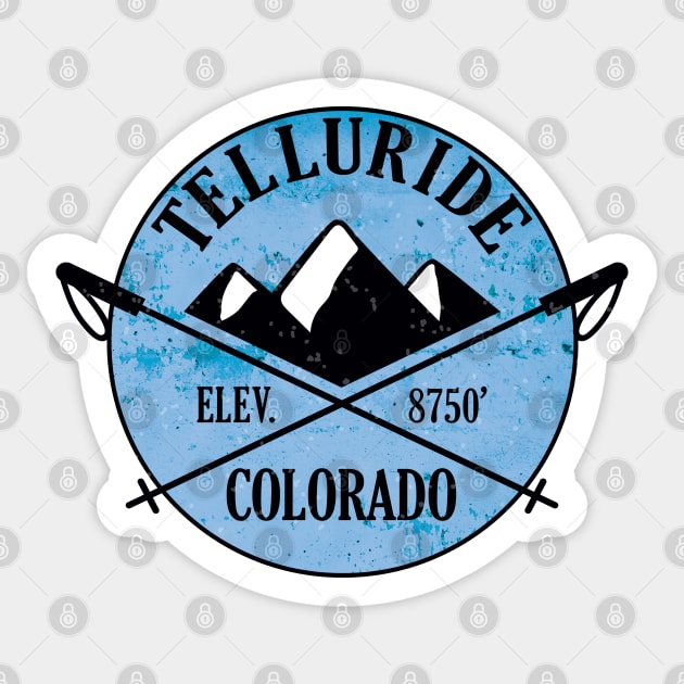 Telluride Colorado Skiing Ski Snowboarding Sticker by heybert00